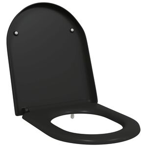 vidaXL Toilet s&aelig;de Sort 49 x 36 x 4 cm Duroplast