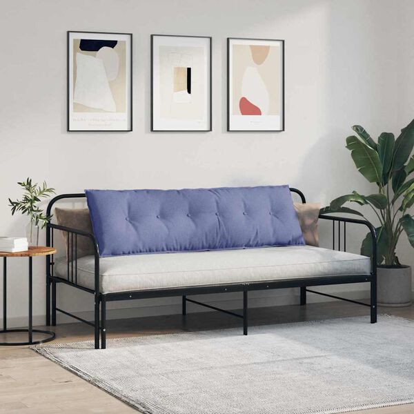 vidaXL Rygpude Jeans bl&aring; 160 x 19 x 50 cm Stof