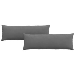 vidaXL Sofapuder 2 pcs M&oslash;rkegr&aring; 120 x 40 cm Stof