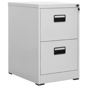 vidaXL arkivskab 46x62x72,5 cm st&aring;l lysegr&aring;