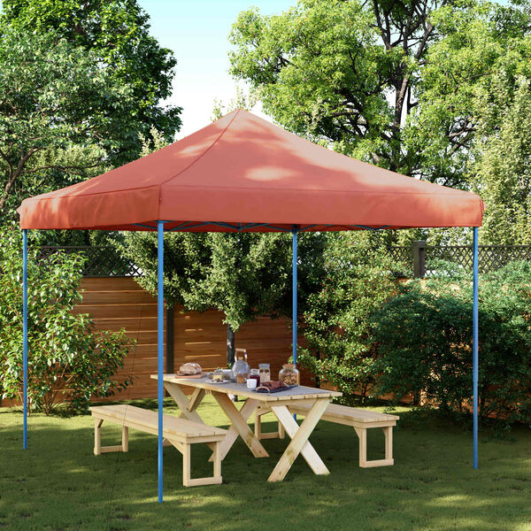 vidaXL pop op-festtelt 292x292x315 cm foldbart terracottafarvet