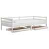 vidaXL daybed med skuffer 90x200 cm massivt fyrretr&aelig; hvid