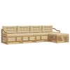 vidaXL Udend&oslash;rs sofagruppe 5 stk. Hvid og Beige Polyester