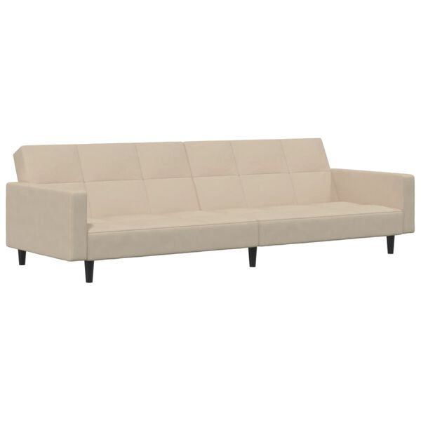 vidaXL 2-personers sovesofa mikrofiberstof cremefarvet