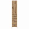 vidaXL Highboard Artisan Egetr&aelig; 69,5 x 34 x 180 cm Konstrueret tr&aelig;