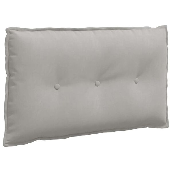 vidaXL Rygpude Lysegr&aring; 80 x 50 cm Mikrofiberstof