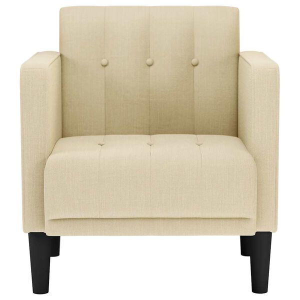 vidaXL sofastol med arml&aelig;n 53 cm stof cremefarvet