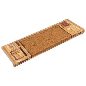 vidaXL selvkl&aelig;bende trappem&aring;tter 5 stk. 65x21x4 cm beige