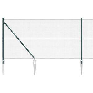 vidaXL Svejset tr&aring;dhegn med spidser 10 x 1,4 m PVC-belagt St&aring;l Gr&oslash;n
