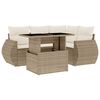 vidaXL sofas&aelig;t til haven 5 dele med hynder polyrattan beige