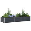 vidaXL Plantekasse Antracit 195 x 100 x 45 cm Galvaniseret st&aring;l