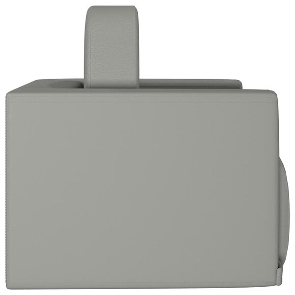 vidaXL 2-i-1 l&aelig;nestol til b&oslash;rn kunstl&aelig;der gr&aring;