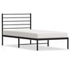 vidaXL sengeramme med sengegavl 80x200 cm metal sort