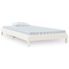 vidaXL stabelbar seng 90x190 cm massivt fyrretr&aelig; hvid