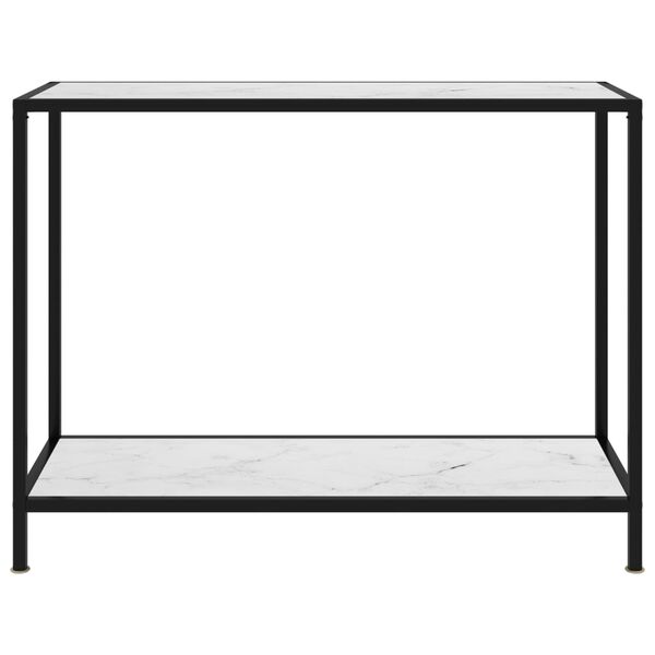 vidaXL konsolbord 100x35x75 cm hærdet glas hvid