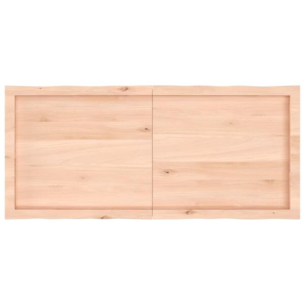vidaXL bordplade 120x50x(2-6)cm naturlig kant ubehandlet massivt tr&aelig;