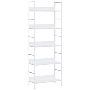 vidaXL bogreol med 5 hylder 60x27,6x158,5 cm konstrueret tr&aelig; hvid