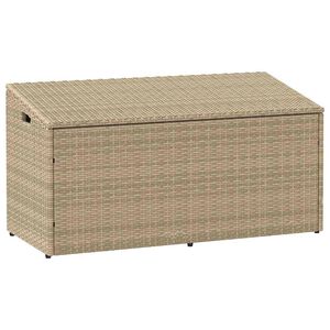 vidaXL opbevaringskasse til haven beige 110x50x58 cm polyrattan