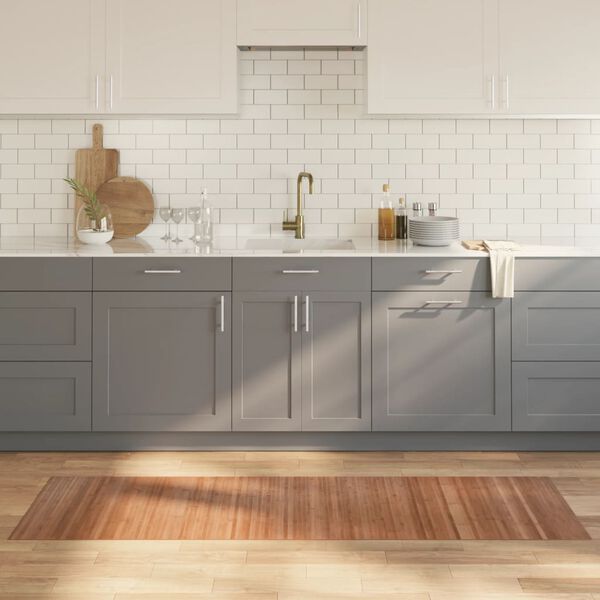 vidaXL gulvtæppe 60x200 cm rektangulær bambus naturfarvet