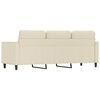 vidaXL 3-personers sofa 180 cm kunstl&aelig;der cremefarvet