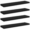 vidaXL v&aelig;ghylder 4 stk. 90x23,5x3,8 cm MDF sort