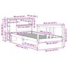 vidaXL seng med reol uden madras 90x190 cm massivt fyrretræ
