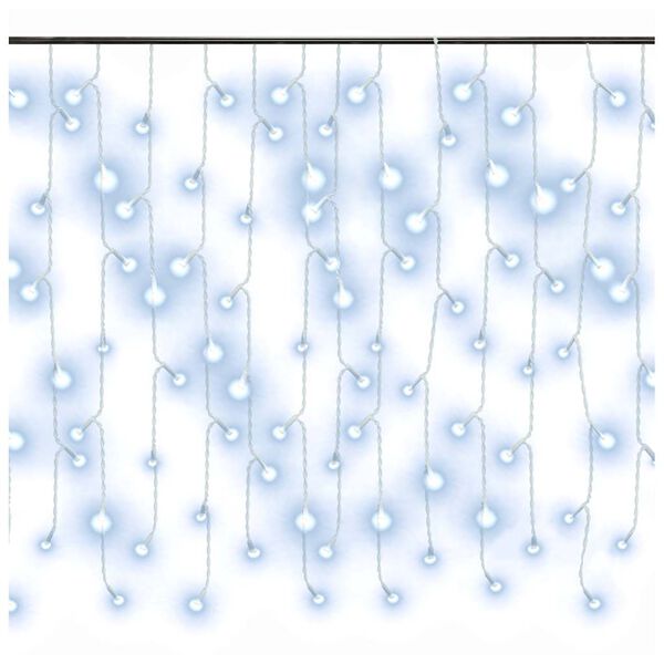 vidaXL lysgardin 10 m 400 LED'er 8 funktioner kold hvid