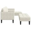 vidaXL Sofa S&aelig;t med pude 2 pcs Creme Polyester