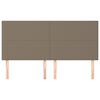 vidaXL sengegavl taupe 160x5x118/128 cm stof