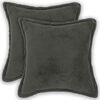 vidaXL Pudebetr&aelig;k 2 pcs HOUTEN M&oslash;rkegr&aring; 30 x 30 cm Boucl&eacute;