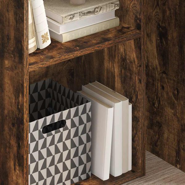 vidaXL bogreol 40x30x77 cm konstrueret tr&aelig; r&oslash;get egetr&aelig;sfarve