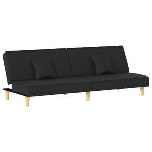 vidaXL sovesofa stof sort