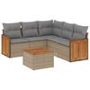 vidaXL sofas&aelig;t til haven 6 dele med hynder polyrattan beige