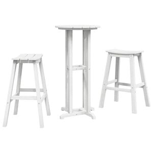 vidaXL Have bar s&aelig;t 3 stk. Hvid HDPE