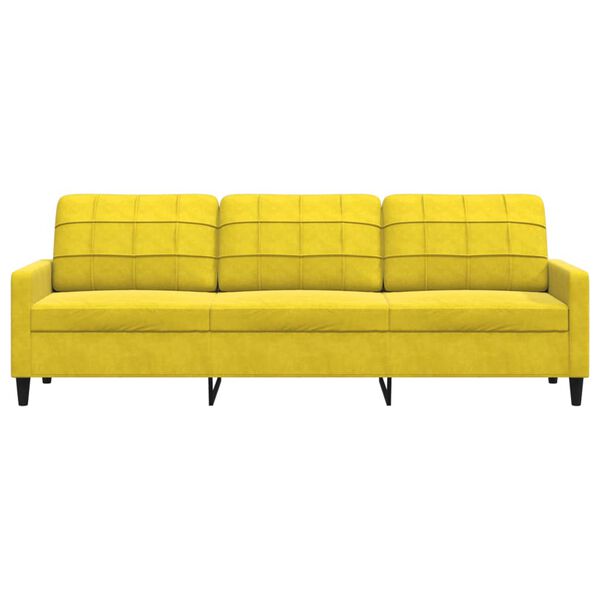 vidaXL 3-personers sofa 210 cm fløjl gul