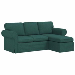 vidaXL Sofa M&oslash;rkegr&oslash;n 195 x 138 x 80 cm Stof