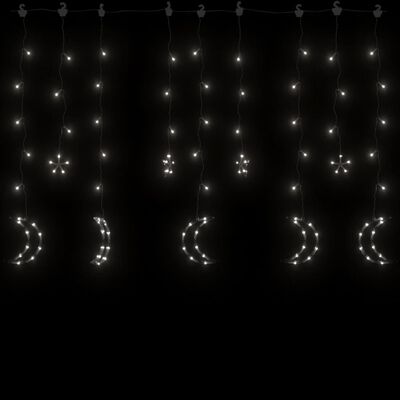 vidaXL fairy lights-lyskæder stjerne og måne 345 LED'er kold hvid