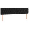 vidaXL sengegavle 200x7x78/88 cm fl&oslash;jl sort