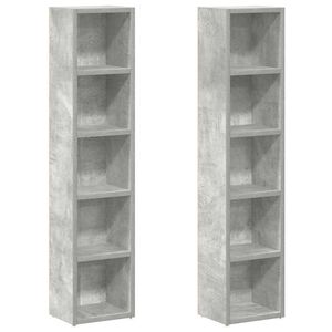 vidaXL CD-reoler 2 stk. 21x16x93,5 cm sp&aring;nplade betongr&aring;