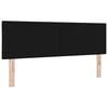 vidaXL Hovedg&aelig;rde med hovedg&aelig;rde Sort 160 cm Faux l&aelig;der