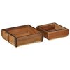vidaXL Bakke 2 pcs Brun 29 x 31 x 10 cm Solid genbrugs tr&aelig;