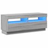 vidaXL tv-bord med LED-lys 100x35x40 cm gr&aring; sonoma-eg