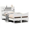 vidaXL sengeramme uden madras 135x190 cm massivt fyrretr&aelig; hvid