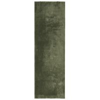 vidaXL gulvtæppe HUARTE 80x250 cm kort luv og vaskbart skovgrøn
