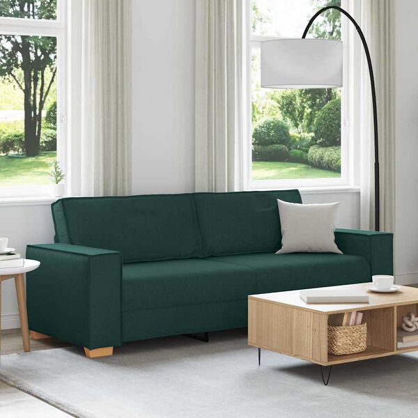 vidaXL Sofa M&oslash;rkegr&oslash;n 220 x 78 x 84 cm Stof