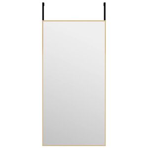 vidaXL d&oslash;rspejl 40x80 cm glas og aluminium guldfarvet
