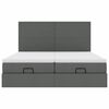 vidaXL osmannisk sengeramme med madrasser 160x200 cm stof mørkegrå