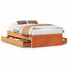 vidaXL sengeramme m. skuffer 120x190 cm uden madras massivt fyr brun