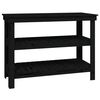 vidaXL arbejdsbord 110,5x50x80 cm massivt fyrretr&aelig; sort