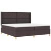 vidaXL Box spring seng med madras Brun 200 x 200 cm Stof
